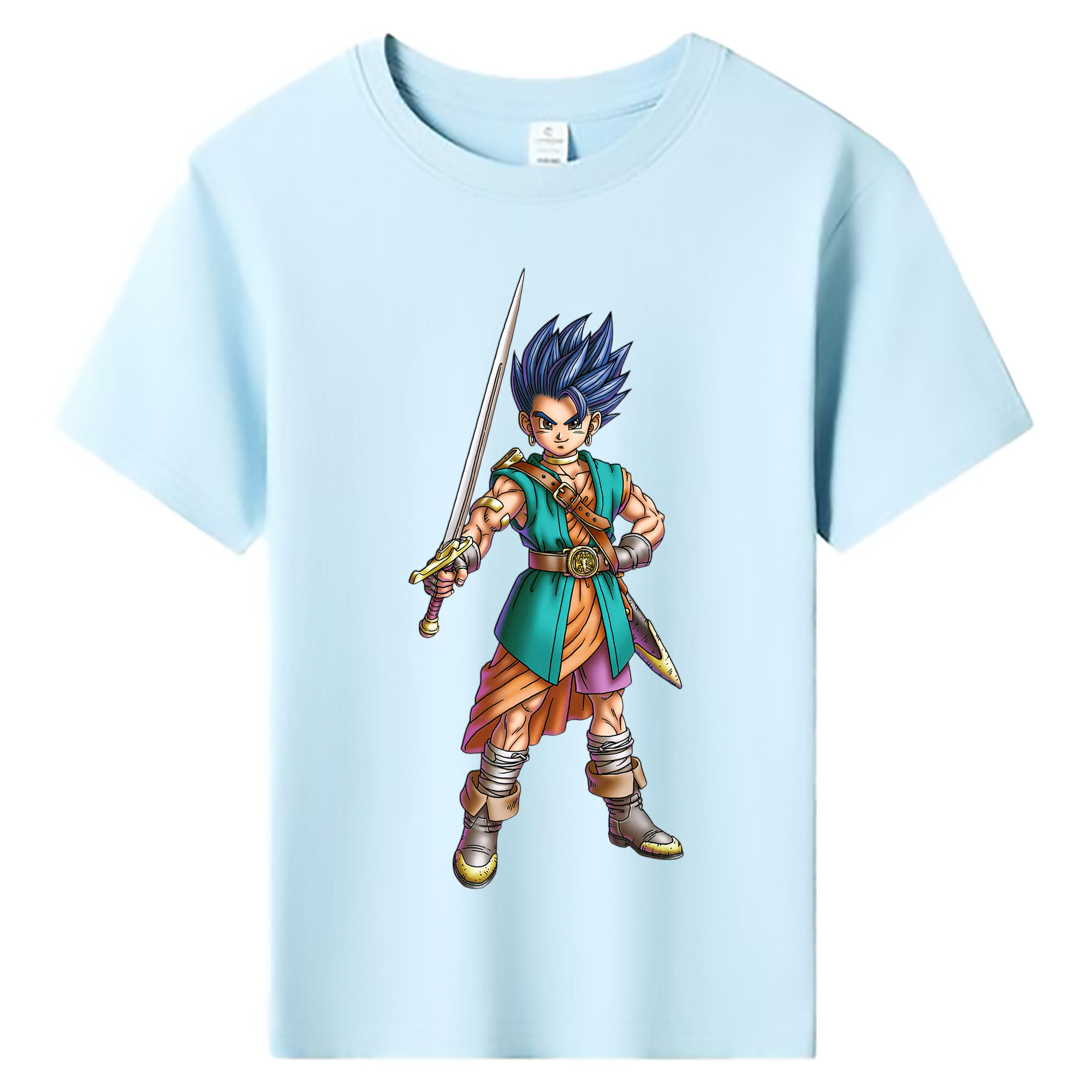 （画像用） ドラゴンクエスト Doragon Kuesuto Dragon Quest 綿100％キッズTシャツ（フロントプリント）